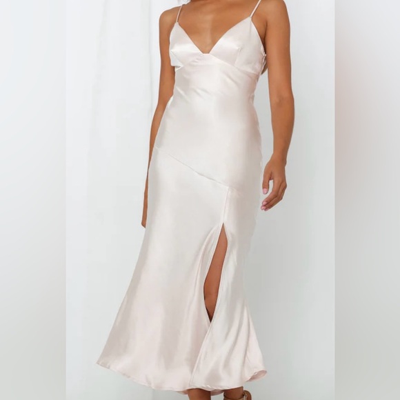 Saints and Secrets Champagn satin midi (new with tags) - Picture 6 of 6